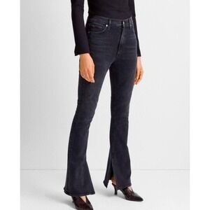 Citizens of Humanity Georgia High Rise Bootcut Faded Black Side Slit Size 28